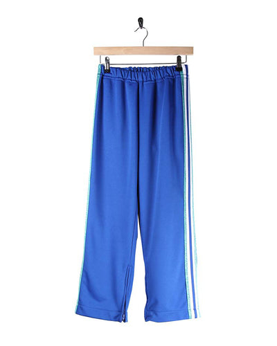 Blue Track Pants With Glitter Stripe Detail - 26W
