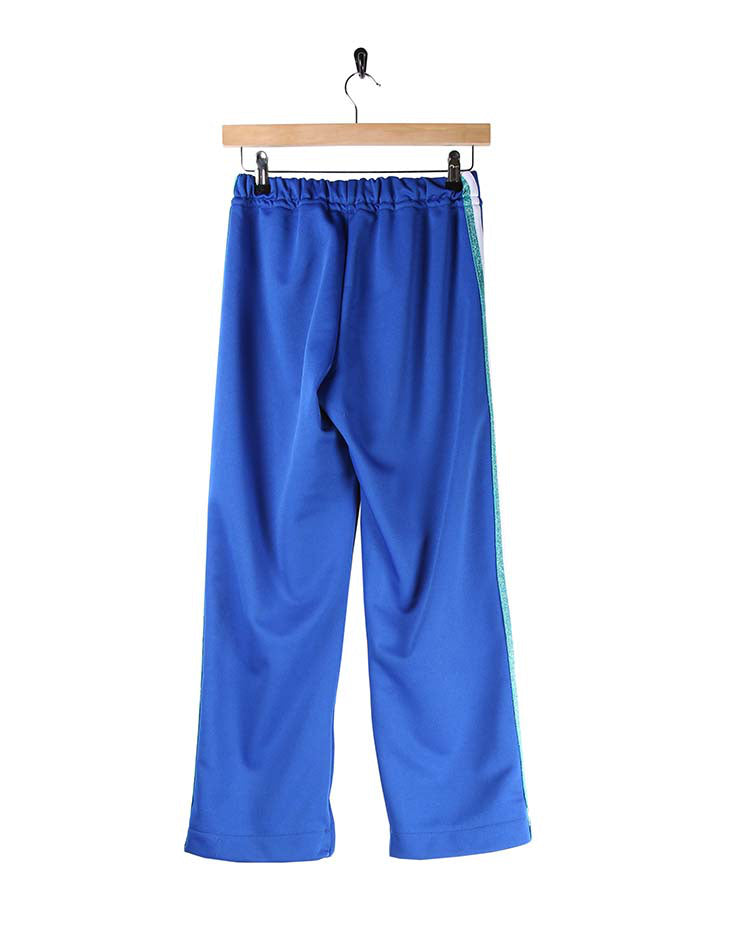Blue Track Pants With Glitter Stripe Detail - 26W