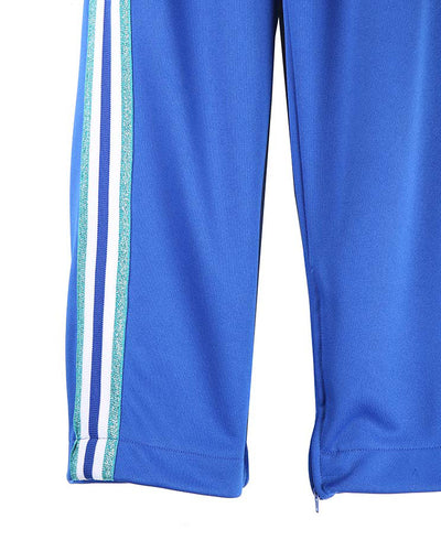 Blue Track Pants With Glitter Stripe Detail - 26W
