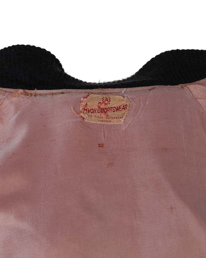 Vintage 1950's Red Cotton Avon Sportswear Bomber Jacket - S