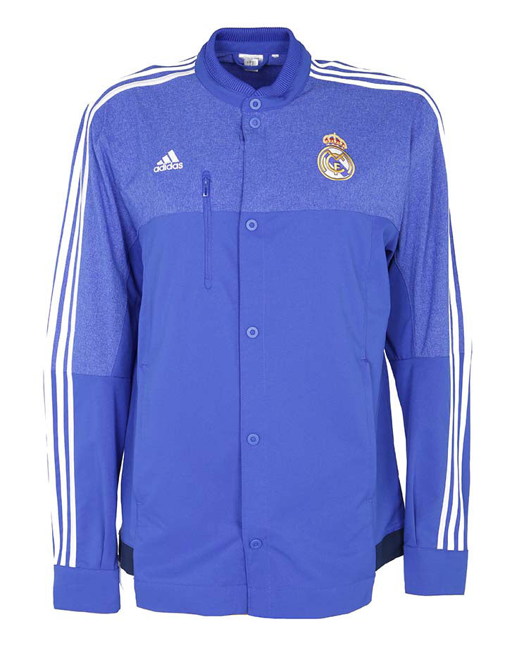 Adidas Real Madrid Football Blue Track Jacket - L