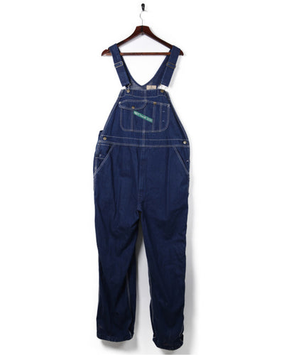 Key Denim Blue Dark Wash Dungarees - XL
