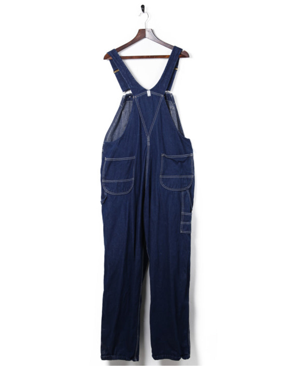 Key Denim Blue Dark Wash Dungarees - XL