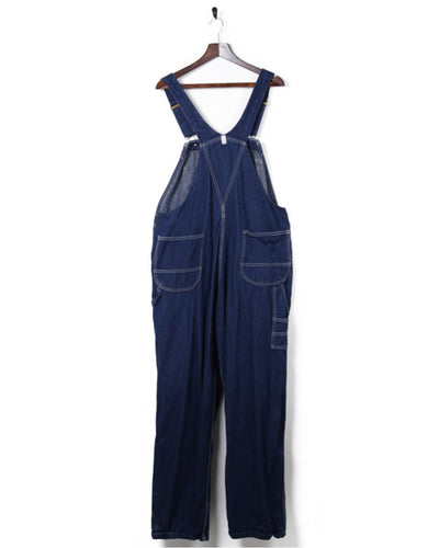 Key Denim Blue Dark Wash Dungarees - XL