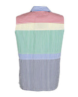 Vintage 90s Jones New York Rainbow Striped Sleeveless Blouse - S