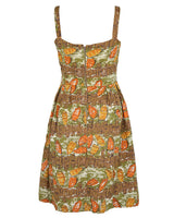 Vintage 50s Mid Century Boat Print Tea Dress - S