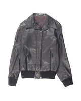 80s Children's Navy Leather Jacket - C32