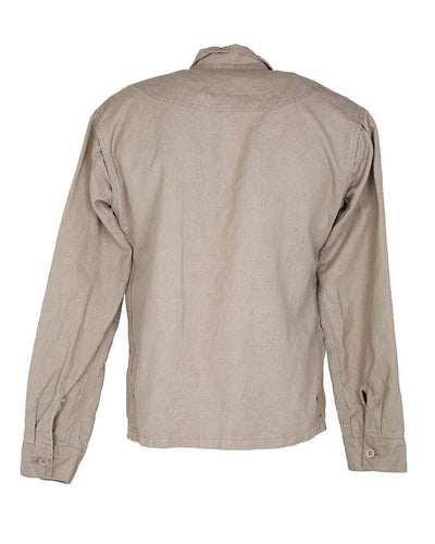 Livity International Beige Hemp Blend Shirt Jacket - L