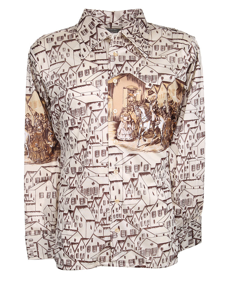 Rare 70s Unworn Deadstock Oleg Cassini Burma Disco Shirt - Style 10