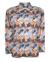 Rare 70s Unworn Deadstock Oleg Cassini Burma Disco Shirt - Style 12