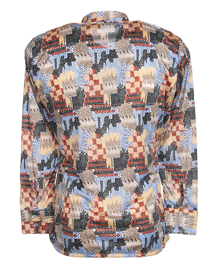 Rare 70s Unworn Deadstock Oleg Cassini Burma Disco Shirt - Style 12