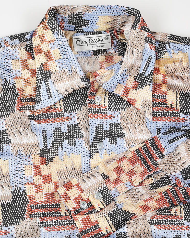 Rare 70s Unworn Deadstock Oleg Cassini Burma Disco Shirt - Style 12