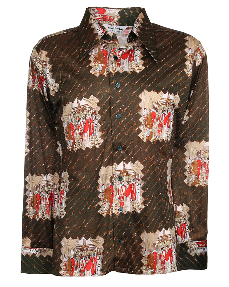 Rare 70s Unworn Deadstock Oleg Cassini Burma Disco Shirt - Style 20