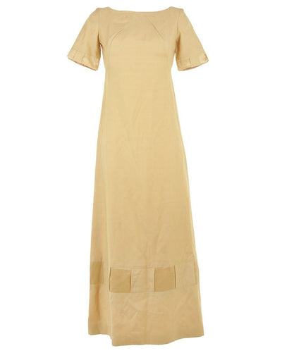 50s Emma Domb Gold Maxi Dress - S