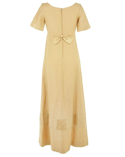50s Emma Domb Gold Maxi Dress - S