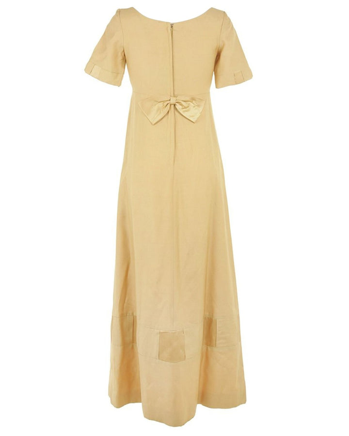 50s Emma Domb Gold Maxi Dress - S