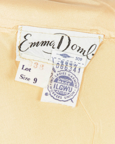 50s Emma Domb Gold Maxi Dress - S