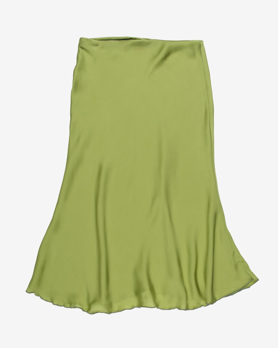 ROKIT ORIGINALS FAERY SLIP SKIRT acid green