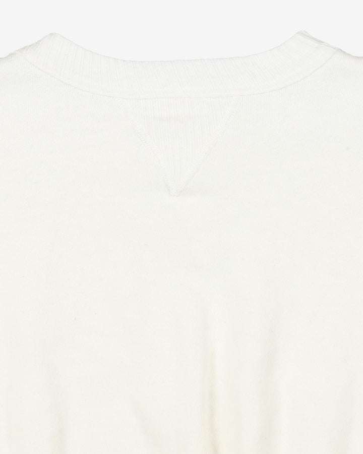 1940's superknit deadstock white sweatshirt - S