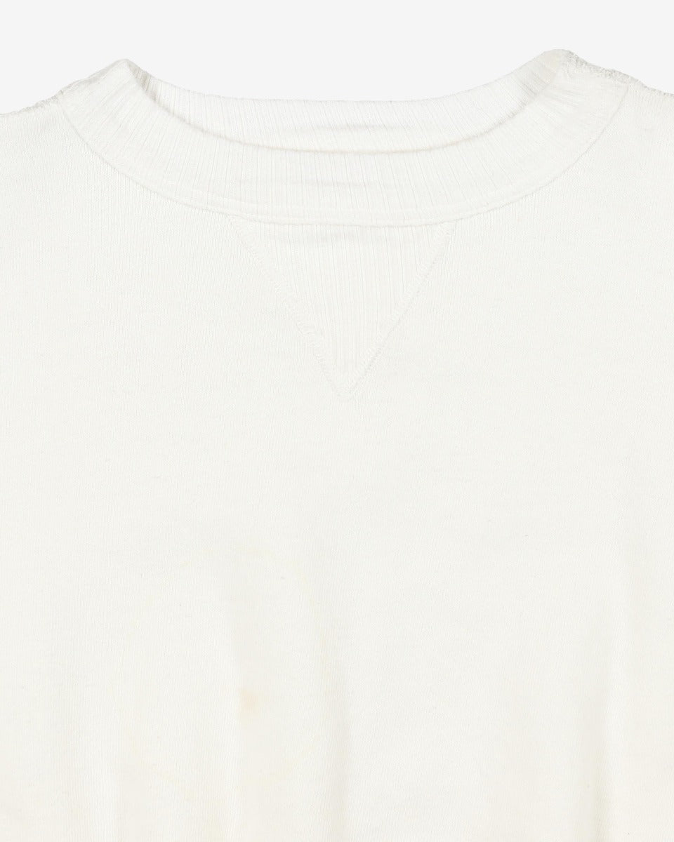 1940's superknit deadstock white sweatshirt - S