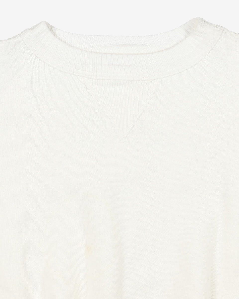 1940's superknit deadstock white sweatshirt - S