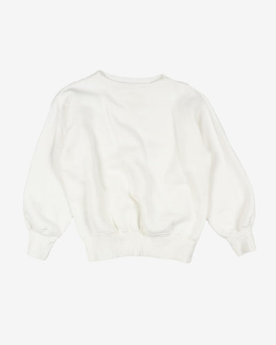 1940's superknit deadstock white sweatshirt - S