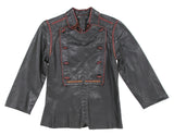 Children's Western Black &amp; Red Leather Top - Age 7 - 8