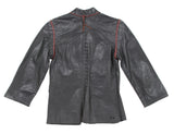 Children's Western Black &amp; Red Leather Top - Age 7 - 8