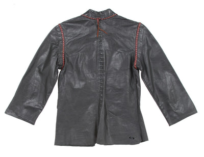 Children's Western Black & Red Leather Top - Age 7 - 8