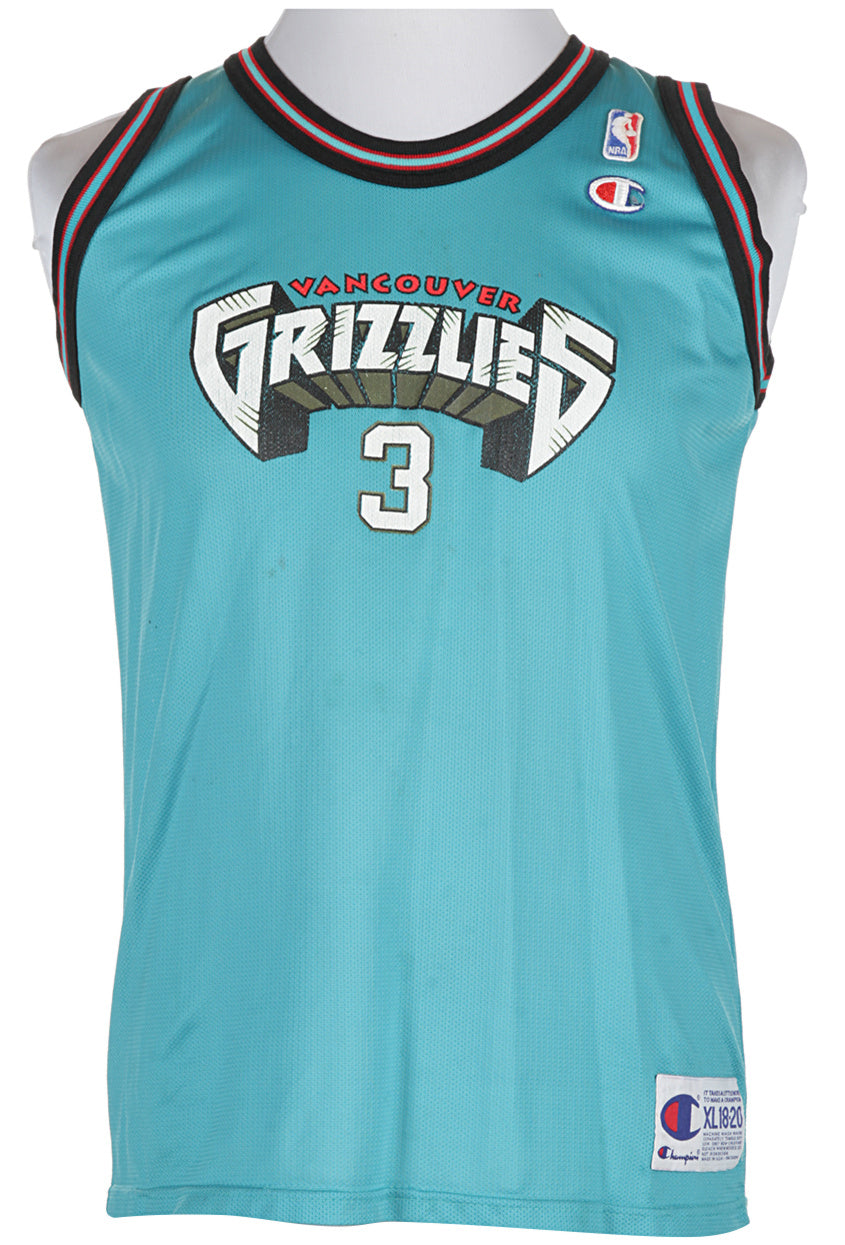 90s Green NBA x Champion Signed Vancouver Grizzlies Abdur-Rahim 3 Vest - XS/S