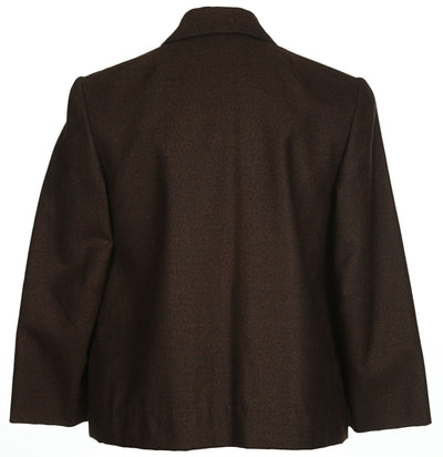 60s Brown Wool Box Jacket - M