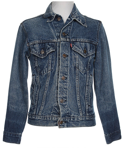 90s Levi's 70506 Mid Blue Faded Denim Jacket - XS/S