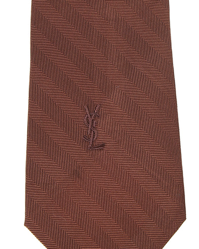 Brown 60s Yves Saint Laurent Silk Tie