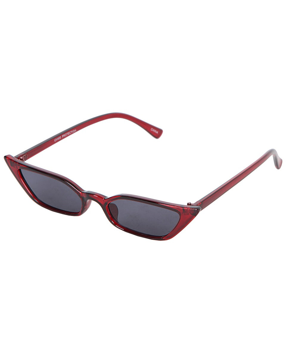 Burgundy Framed Tease Sunglasses