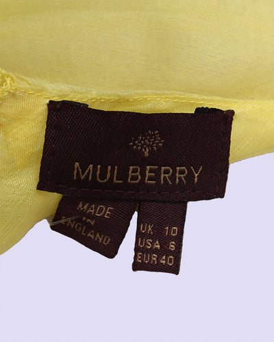 Mulberry Yellow Short Sleeved Dress - S