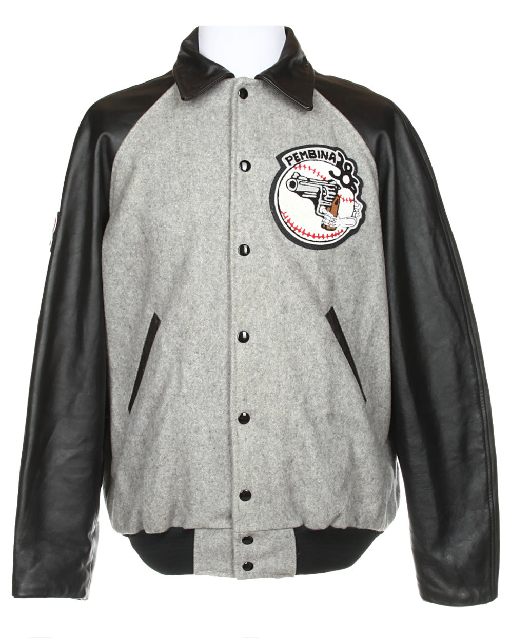 Black &amp; Grey Varsity Jacket - XL