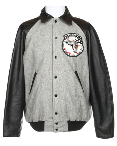 Black & Grey Varsity Jacket - XL