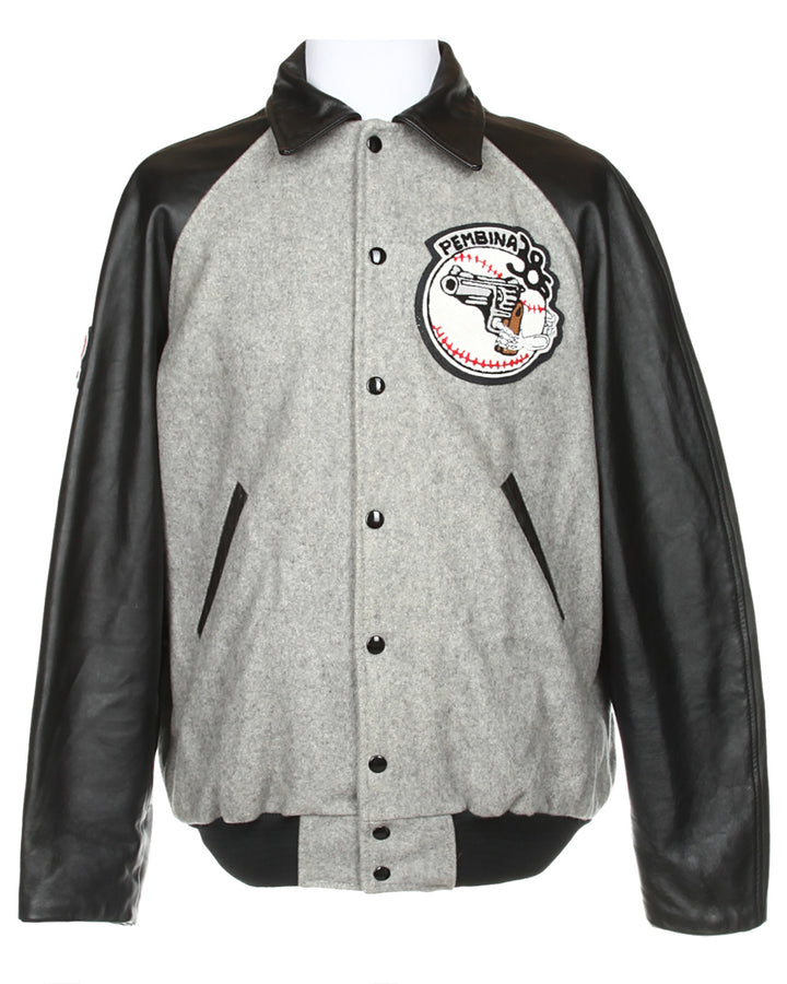 Black & Grey Varsity Jacket - XL