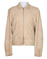 50s Sears Hercules Beige Suede Bomber Jacket - M