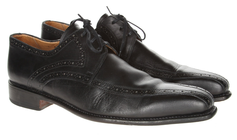 Canali Black Leather Brogues - UK 9.5