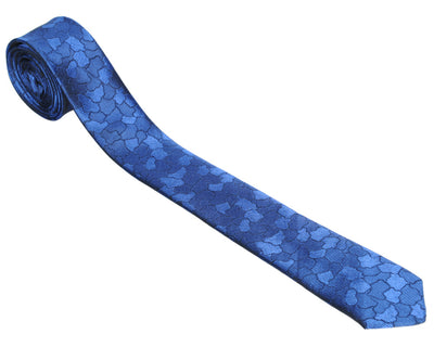 String Beans Metallic Blue Patterned Tie