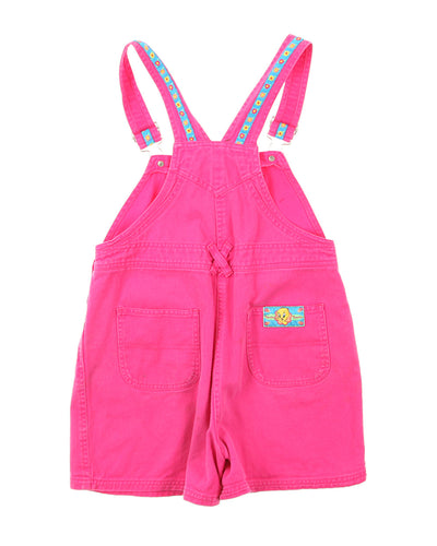 Children's Pink Denim Tweety Short Dungarees - W28