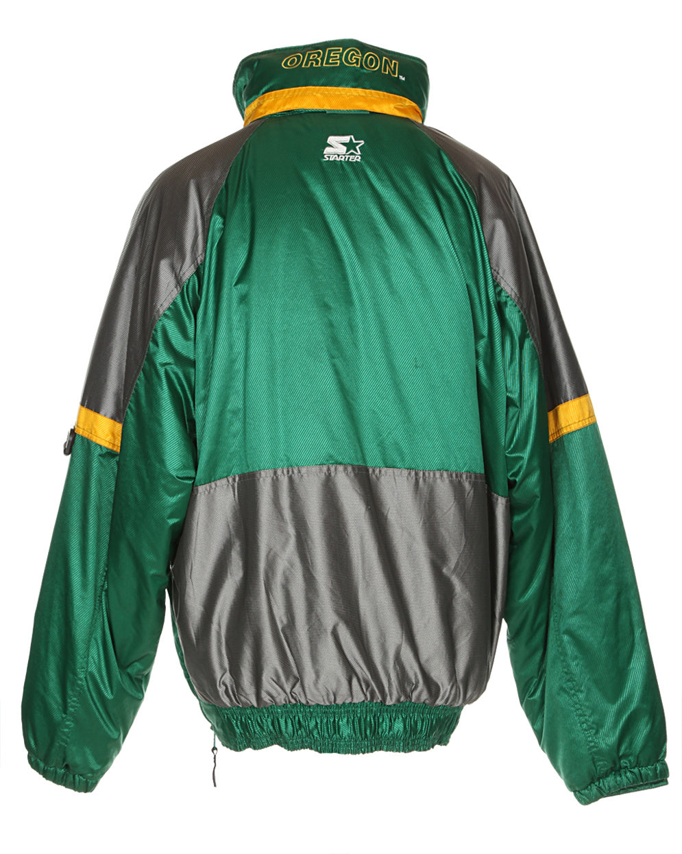 90s Padded Starter Oregon University Green Coach Jacket - L