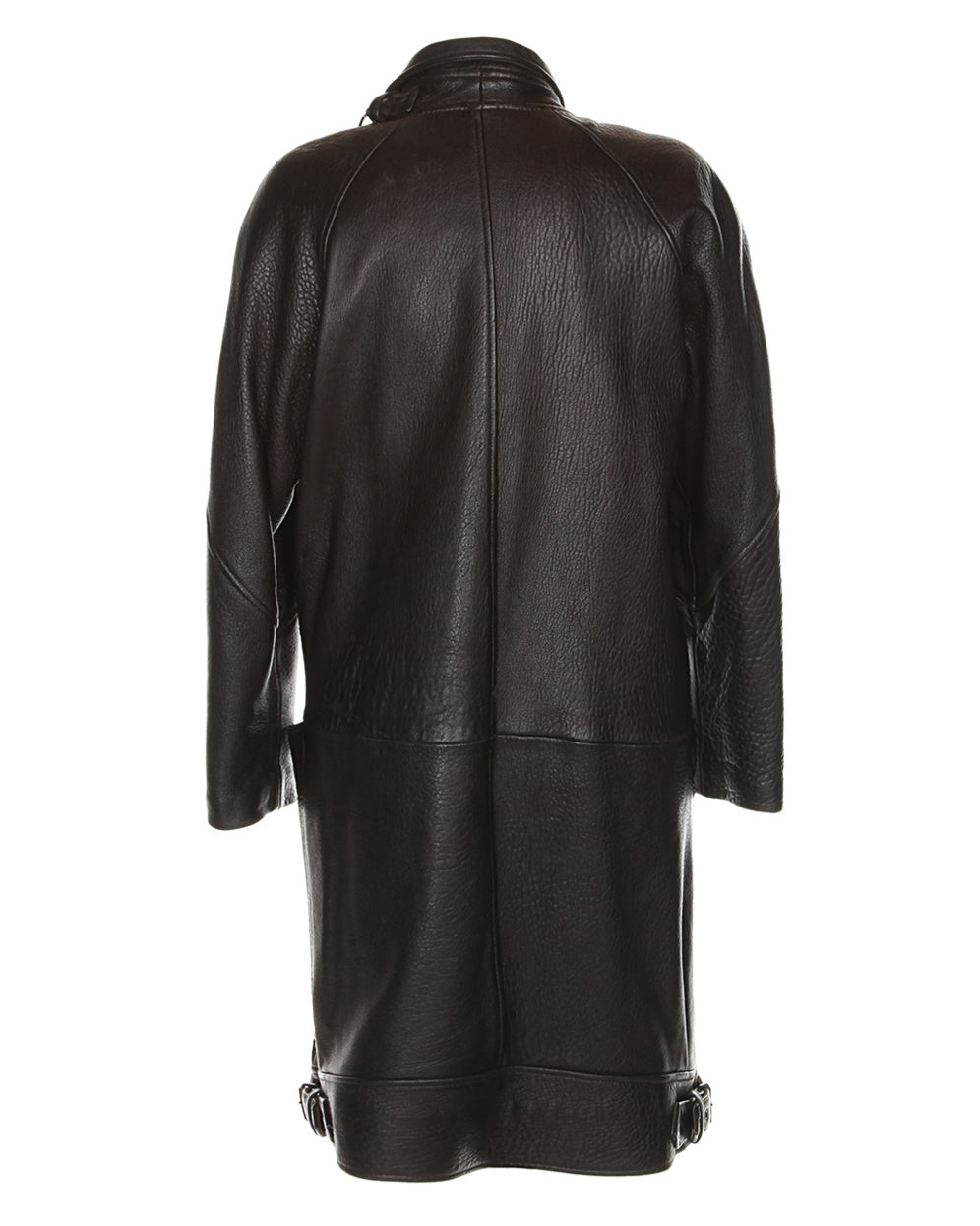 80s Black Leather Jacket - L