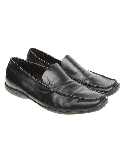Prada Black Leather Loafers - UK 6