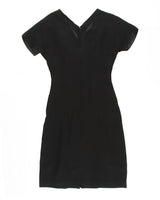 60s Black Midi Dress - S
