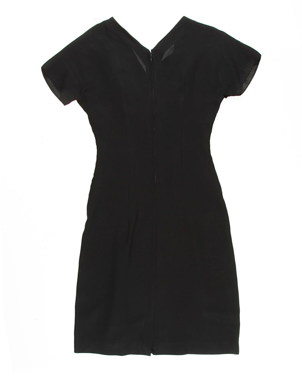 60s Black Midi Dress - S