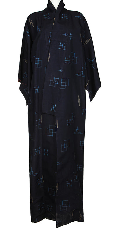 Blue Patterned Kimono - One Size