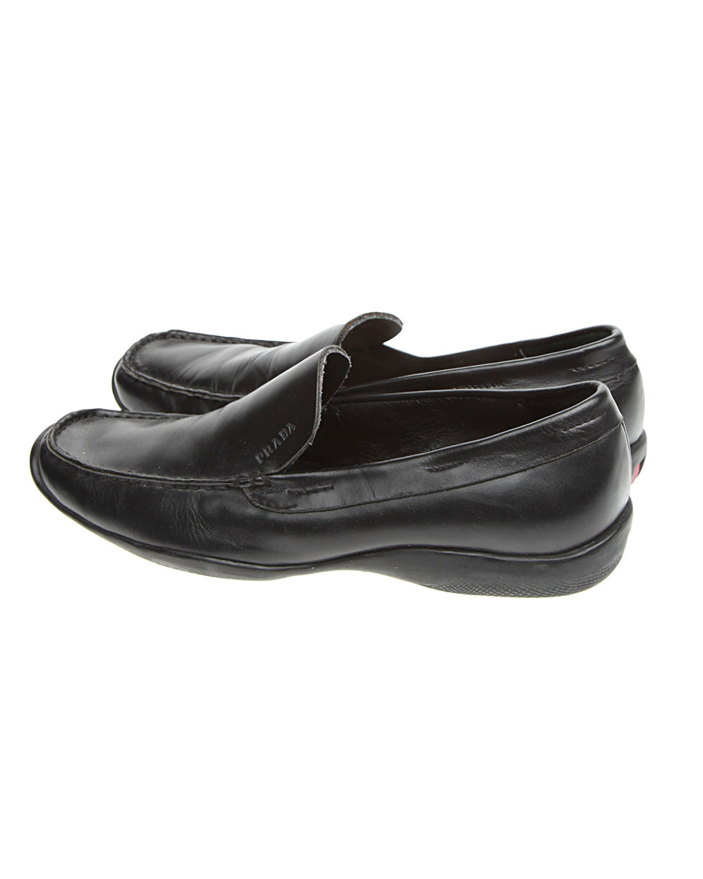 Prada Black Leather Loafers - UK 6