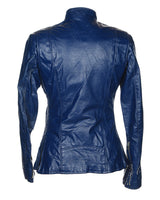 60s Brimaco Blue Leather Racer Jacket - S